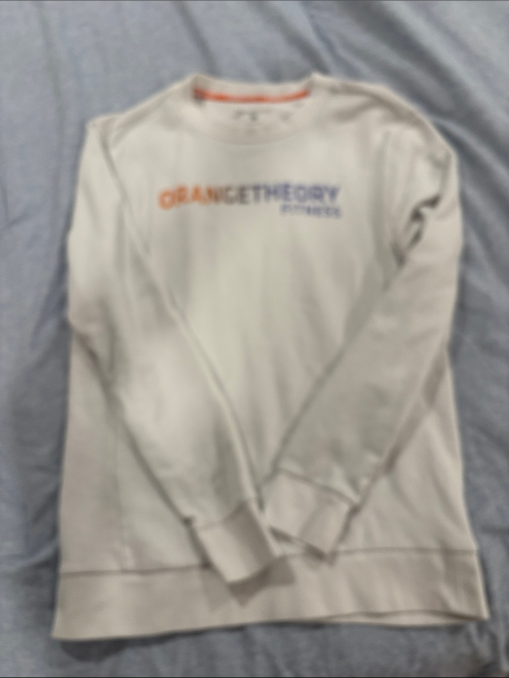 Orangetheory Light Gray Crewneck with Orange & Blue Logo